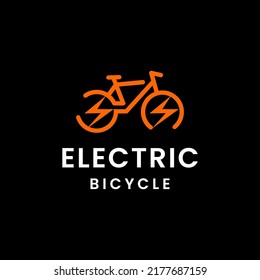 Electric Bike Logo Design Vector Vector