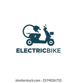 Electric Bike Logo Vector Modern