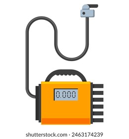 Electric bike pump vector cartoon illustration isolated on a white background.