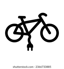 Electric Bike Vector Glyph Icon For Personal And Commercial Use.
