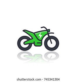 Electric bike vector icon on white