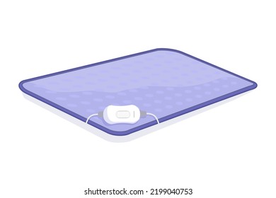 Electric blanket concept. Modern electric blanket for the home. Cartoon Vector isolated illustration on white background