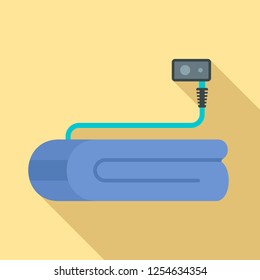 Electric blanket device icon. Flat illustration of electric blanket device vector icon for web design