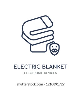 electric blanket icon. electric blanket linear symbol design from Electronic devices collection.