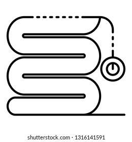 Electric blanket icon. Outline electric blanket vector icon for web design isolated on white background