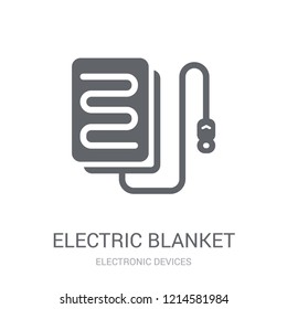 electric blanket icon. Trendy electric blanket logo concept on white background from Electronic Devices collection. Suitable for use on web apps, mobile apps and print media.