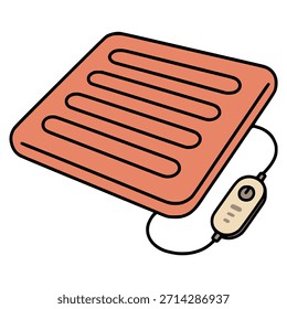 Tecnología de manta eléctrica Diseño de Plantilla de Ilustración vectorial de color plano