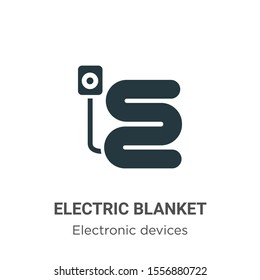 Electric blanket vector icon on white background. Flat vector electric blanket icon symbol sign from modern electronic devices collection for mobile concept and web apps design.
