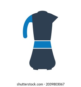 Electric blender flat icon. Simple editable vector illustration usable for web and print items 