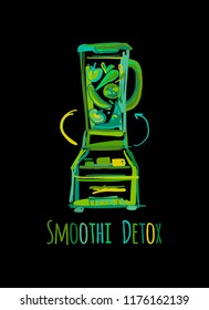 Electric blender. Kitchen appliance, sketch for your design