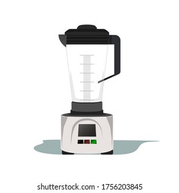 Electric blender for kitchen and bar, isolated on a white background.