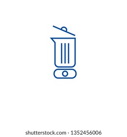 Electric blender line icon concept. Electric blender flat  vector symbol, sign, outline illustration.