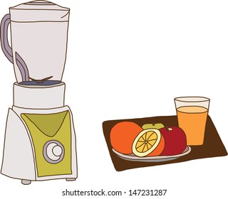 The electric blender for make fruit juice or smoothie