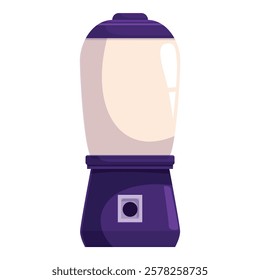 Electric blender standing on a kitchen table with an empty glass jar
