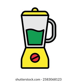 electric blender vector flat icon