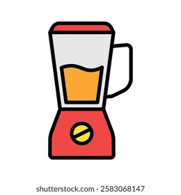 electric blender vector flat icon