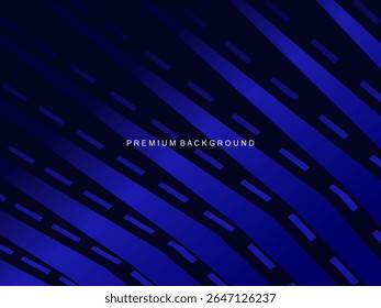 Um fundo azul elétrico com um arranjo de linhas geométricas diagonais que cria a ilusão de profundidade 3D, ideal para projetos de design que exigem uma sensação moderna e dinâmica.