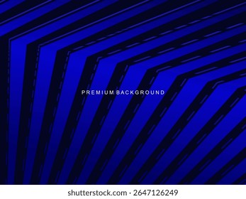 Um fundo azul elétrico com um arranjo de linhas geométricas diagonais que cria a ilusão de profundidade 3D, ideal para projetos de design que exigem uma sensação moderna e dinâmica.