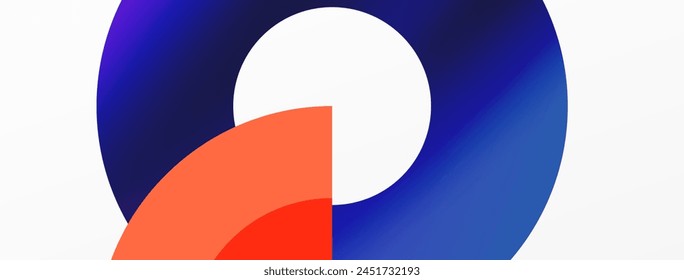 An electric blue circle intertwined with an orange circle, forming a symbol of unity. At the center, a white circle represents purity and balance. A beautiful art pattern for any event