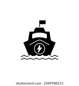 Electric Boat concept line icon. Simple element illustration. Electric Boat concept outline symbol design.