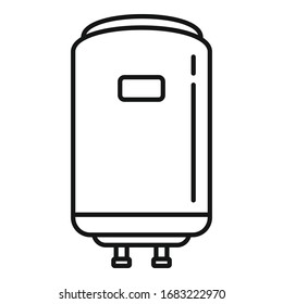 Electric boiler icon. Outline electric boiler vector icon for web design isolated on white background
