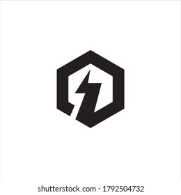 Elektrisches Blitzsymbol. Energieeffizienzsymbol. Thunder-Symbol