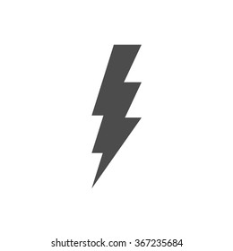 Electric bolt icon isolated on white background, Vector illustration.