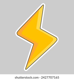 Electric Bolt lightning flash. Flash light symbols