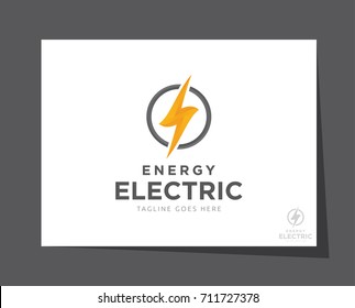 electric bolt logo icon vector template