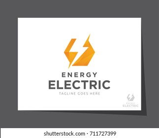 electric bolt logo icon vector template