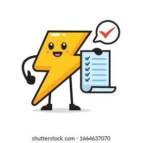 Electric bolt mascot character design