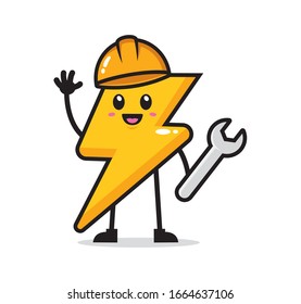 Electric bolt mascot character design
