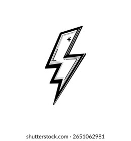 Electric Bolt Symbol with Stars