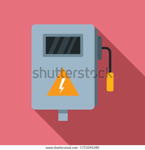 Electric box icon. Flat illustration of electric\
box vector icon for web\
design