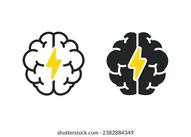 Electric brain symbol. Illustration vector