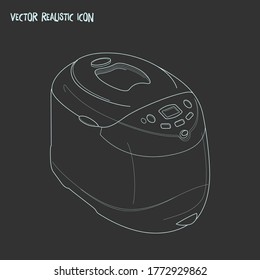 Electric bread baker icon line element. Vector illustration of electric bread baker icon line isolated on clean background for your web mobile app logo design.