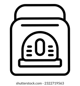 Electric bread machine icon outline vector. Cooking food. Button control
