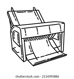 Pieza de corte de pan eléctrico de la parte electrónica para el vector de conjunto de iconos de mano de dispositivo de lavado y cocina.