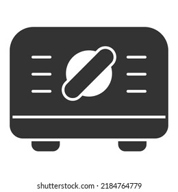 Electric bread toaster - icon, illustration on white background, glyph style