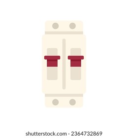 Vector plano del icono del interruptor eléctrico. Caja de circuitos. Panel de seguridad aislado