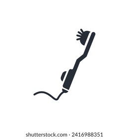 electric brush icon. vector.Editable stroke.linear style sign for use web design,logo.Symbol illustration.