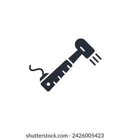 electric brush icon. vector.Editable stroke.linear style sign for use web design,logo.Symbol illustration.