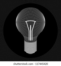 electric bulb with  black background