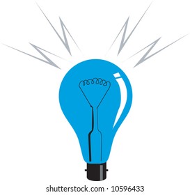 electric bulb in blue colour 	