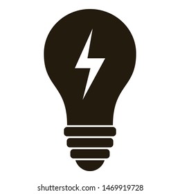 Electric bulb icon. Simple illustration of electric bulb vector icon for web design isolated on white background