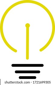 electric bulb, lamp icon, flat picture