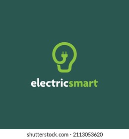 Electric bulb with light idea logo symbol icon illustration design