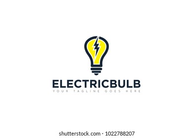 electric bulb logo and icon Vector design Template. Vector Illustrator Eps.10