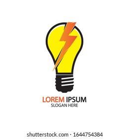 Design-Vorlage für elektrische Glühbirnen und Icon-Vektorillustration.
