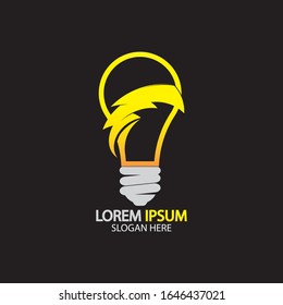 Electric bulb logo and icon Vector design Template.